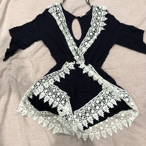 Laced romper